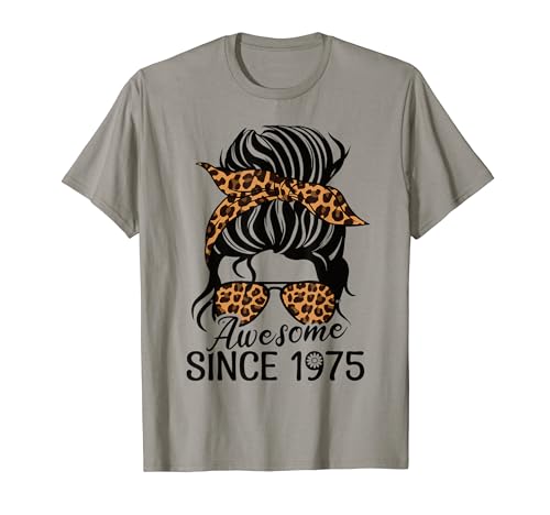 Awesome since 1975 Frau und Mädchen Leopard Geboren 1975 T-Shirt Awesome since 1975 Frau und Mädchen Leopard Geboren 1975 T-Shirt von Geburtstagsgeschenk Frauen Vintage Jahrgang 1975