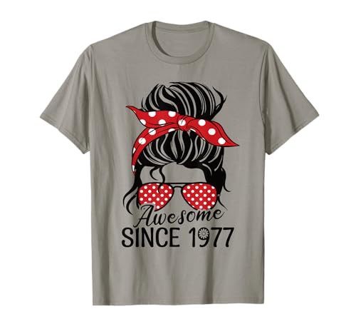 Vintage Awesome since 1977 Frau und Mädchen Geboren 1977 T-Shirt Vintage Awesome since 1977 Frau und Mädchen Geboren 1977 T-Shirt von Geburtstagsgeschenk Frauen Vintage Jahrgang 1977