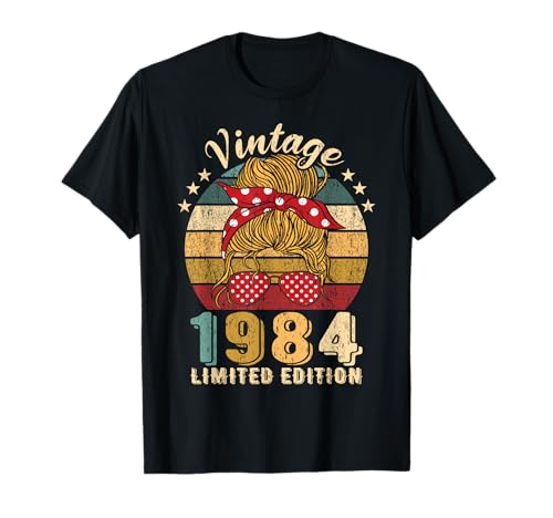 Vintage 1984 Frau und Mädchen Geboren 1984 T-Shirt Vintage 1984 Frau und Mädchen Geboren 1984 T-Shirt von Geburtstagsgeschenk Frauen Vintage Jahrgang 1984