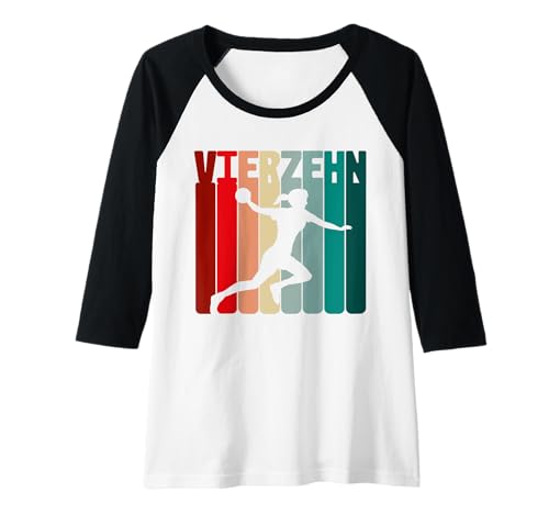 Damen 14. Geburtstag Handballer 14 Jahre Mädchen Handball Raglan von Geburtstagsgeschenk Handball Mädchen Sport Frauen