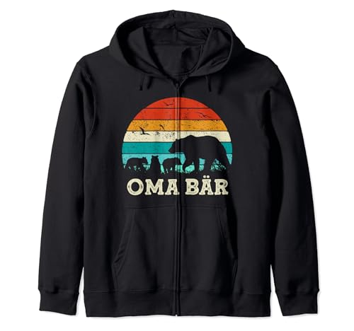 Retro Oma Bär Drei Kinder Geburtstag Muttertag Beste Oma Kapuzenjacke von Geburtstagsgeschenk Ich Werde Oma Geschenk Enkel
