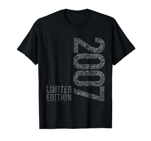 18. Geburtstag Junge Mädchen 2007 Limited Edition T-Shirt von Geburtstagsgeschenk Jahrgang 2007 Jungen Mädchen