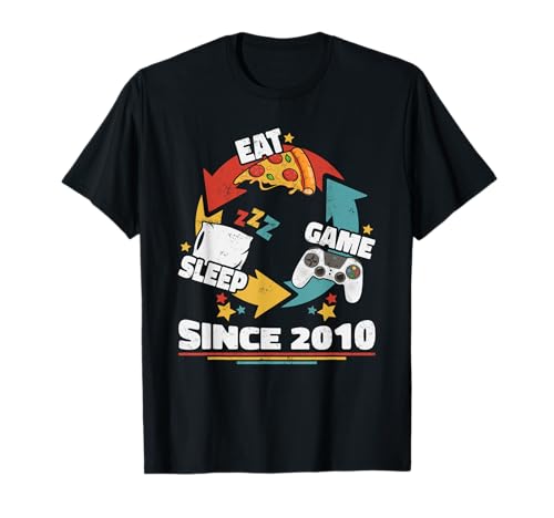 2010 Geboren 15 Geburtstag Junge Mädchen Jahrgang 2010 Gamer T-Shirt 2010 Geboren 15 Geburtstag Junge Mädchen Jahrgang 2010 Gamer T-Shirt von Geburtstagsgeschenk Junge Mädchen Gamer Geschenke
