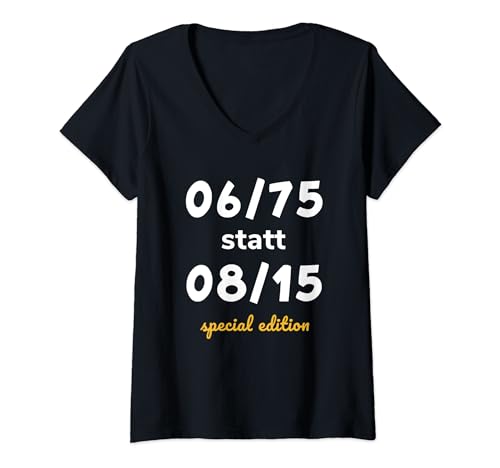 Damen Geburtstag Juni 1975 Jahrgang 1975 49. Geburtstag Geschenk T-Shirt mit V-Ausschnitt Damen Geburtstag Juni 1975 Jahrgang 1975 49. Geburtstag Geschenk T-Shirt mit V-Ausschnitt von Geburtstagsgeschenk Juni 1975 Vintage-Look