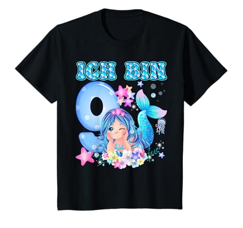 9. Geburtstag Mädchen Meerjungfrau Outfit Schwimmen Meer T-Shirt 9. Geburtstag Mädchen Meerjungfrau Outfit Schwimmen Meer T-Shirt von Geburtstagsgeschenk Mädchen 9 Jahre Geschenke