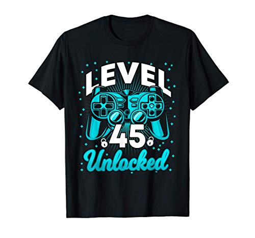45. Geburtstag shirt Männer Zocken 45 Jahre Gamer Geschenk T-Shirt 45. Geburtstag shirt Männer Zocken 45 Jahre Gamer Geschenk T-Shirt von Geburtstagsgeschenk Männer Frauen 45 Jahre Gamer