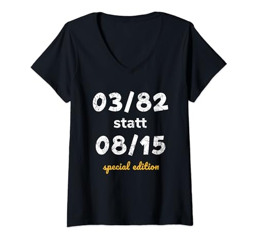 Damen Geburtstag März 1982 Jahrgang 1982 42. Geburtstag Geschenk T-Shirt mit V-Ausschnitt Damen Geburtstag März 1982 Jahrgang 1982 42. Geburtstag Geschenk T-Shirt mit V-Ausschnitt von Geburtstagsgeschenk März 1982 Vintage-Look