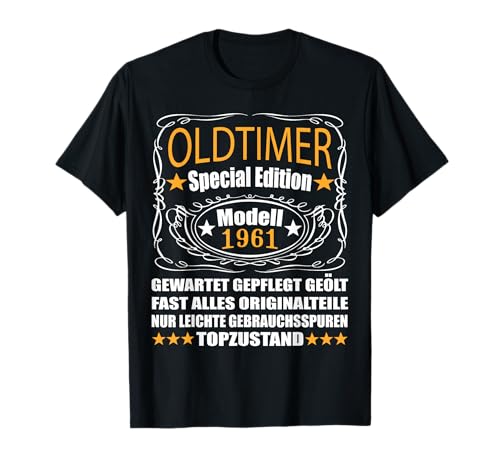 60 geburtstag mann | 60. geburtstag frau Geschenkidee T-Shirt 60 geburtstag mann | 60. geburtstag frau Geschenkidee T-Shirt von Geburtstagsgeschenk Mann Frau 1961 Geschenkidee