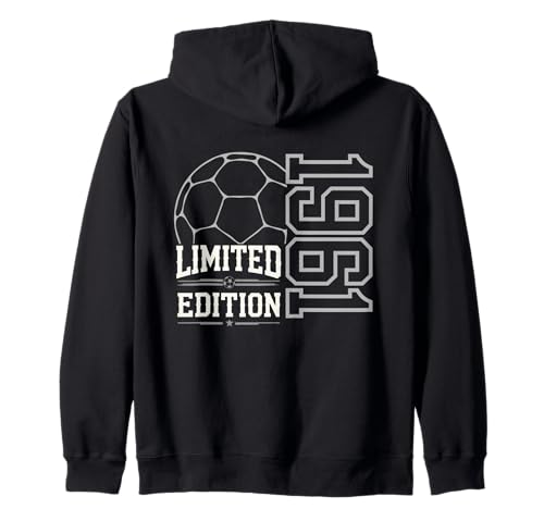 Geboren 1961 Damen Herren Geburtstag Jahrgang 1961 Fussball Kapuzenjacke Geboren 1961 Damen Herren Geburtstag Jahrgang 1961 Fussball Kapuzenjacke von Geburtstagsgeschenk Mann Frau geboren in 1961