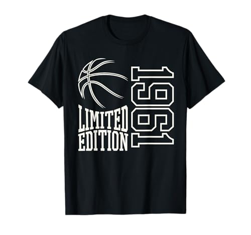 Geboren 1961 Herren Geburtstag Jahrgang 1961 Basketball T-Shirt Geboren 1961 Herren Geburtstag Jahrgang 1961 Basketball T-Shirt von Geburtstagsgeschenk Mann Frau geboren in 1961