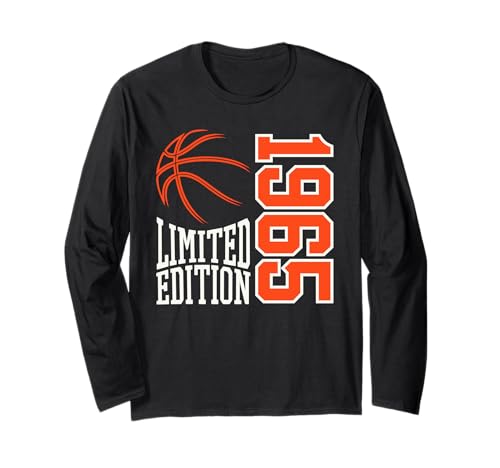 Geboren 1965 Herren Geburtstag Jahrgang 1965 Basketball Langarmshirt von Geburtstagsgeschenk Mann Frau geboren in 1965