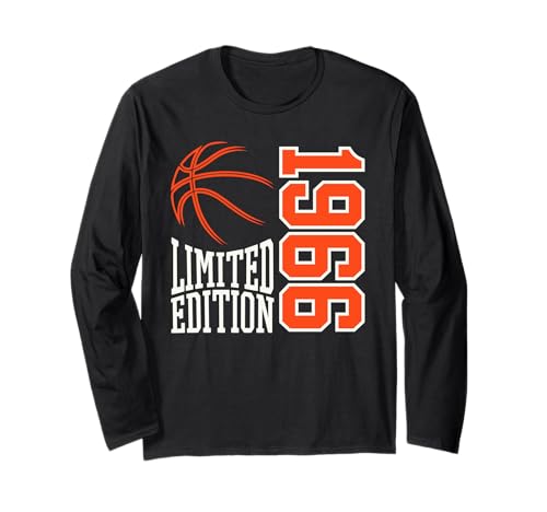Geboren 1966 Herren Geburtstag Jahrgang 1966 Basketball Langarmshirt von Geburtstagsgeschenk Mann Frau geboren in 1966