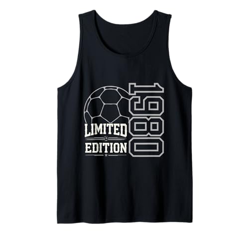 Geboren 1980 Damen Herren Geburtstag Jahrgang 1980 Fussball Tank Top von Geburtstagsgeschenk Mann Frau geboren in 1980