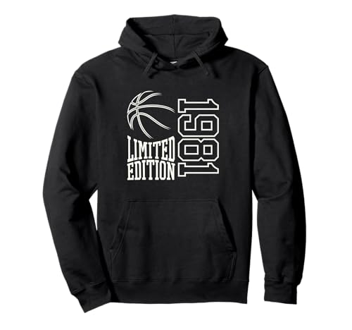 Geboren 1981 Herren Geburtstag Jahrgang 1981 Basketball Pullover Hoodie Geboren 1981 Herren Geburtstag Jahrgang 1981 Basketball Pullover Hoodie von Geburtstagsgeschenk Mann Frau geboren in 1981