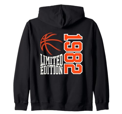 Geboren 1982 Herren Geburtstag Jahrgang 1982 Basketball Kapuzenjacke Geboren 1982 Herren Geburtstag Jahrgang 1982 Basketball Kapuzenjacke von Geburtstagsgeschenk Mann Frau geboren in 1982