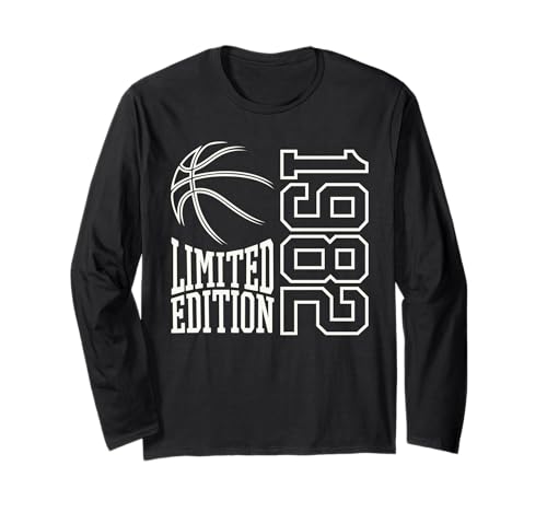 Geboren 1982 Herren Geburtstag Jahrgang 1982 Basketball Langarmshirt Geboren 1982 Herren Geburtstag Jahrgang 1982 Basketball Langarmshirt von Geburtstagsgeschenk Mann Frau geboren in 1982