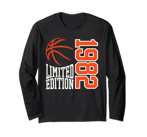 Geboren 1982 Herren Geburtstag Jahrgang 1982 Basketball Langarmshirt Geboren 1982 Herren Geburtstag Jahrgang 1982 Basketball Langarmshirt von Geburtstagsgeschenk Mann Frau geboren in 1982
