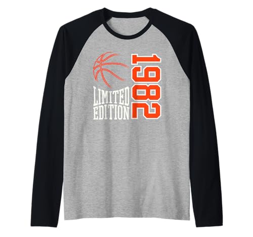 Geboren 1982 Herren Geburtstag Jahrgang 1982 Basketball Raglan Geboren 1982 Herren Geburtstag Jahrgang 1982 Basketball Raglan von Geburtstagsgeschenk Mann Frau geboren in 1982