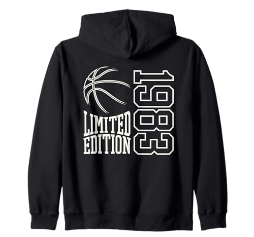 Geboren 1983 Herren Geburtstag Jahrgang 1983 Basketball Kapuzenjacke Geboren 1983 Herren Geburtstag Jahrgang 1983 Basketball Kapuzenjacke von Geburtstagsgeschenk Mann Frau geboren in 1983