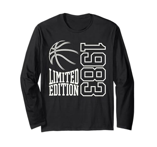 Geboren 1983 Herren Geburtstag Jahrgang 1983 Basketball Langarmshirt Geboren 1983 Herren Geburtstag Jahrgang 1983 Basketball Langarmshirt von Geburtstagsgeschenk Mann Frau geboren in 1983