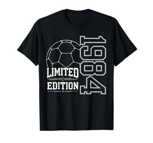 Geboren 1984 Damen Herren Geburtstag Jahrgang 1984 Fussball T-Shirt von Geburtstagsgeschenk Mann Frau geboren in 1984