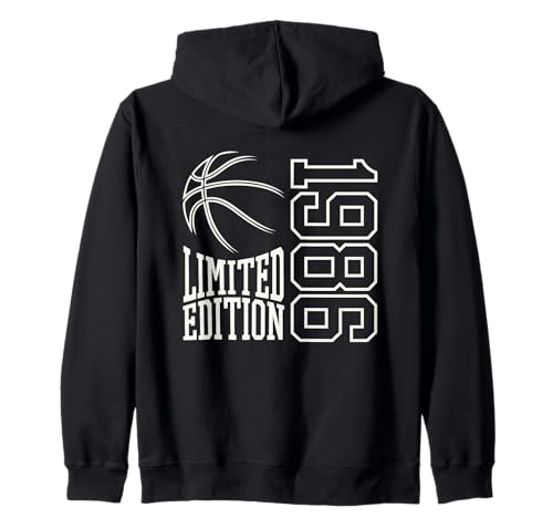 Geboren 1986 Herren Geburtstag Jahrgang 1986 Basketball Kapuzenjacke von Geburtstagsgeschenk Mann Frau geboren in 1986