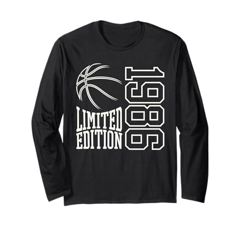 Geboren 1986 Herren Geburtstag Jahrgang 1986 Basketball Langarmshirt von Geburtstagsgeschenk Mann Frau geboren in 1986