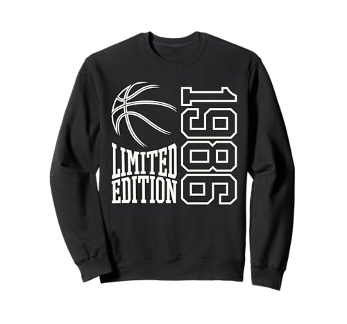 Geboren 1986 Herren Geburtstag Jahrgang 1986 Basketball Sweatshirt von Geburtstagsgeschenk Mann Frau geboren in 1986
