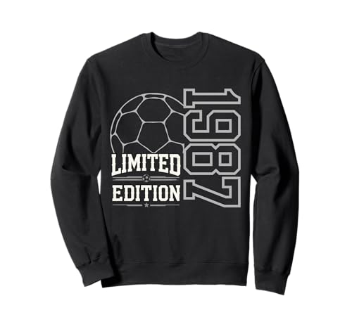 Geboren 1987 Damen Herren Geburtstag Jahrgang 1987 Fussball Sweatshirt Geboren 1987 Damen Herren Geburtstag Jahrgang 1987 Fussball Sweatshirt von Geburtstagsgeschenk Mann Frau geboren in 1987