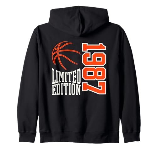 Geboren 1987 Herren Geburtstag Jahrgang 1987 Basketball Kapuzenjacke Geboren 1987 Herren Geburtstag Jahrgang 1987 Basketball Kapuzenjacke von Geburtstagsgeschenk Mann Frau geboren in 1987