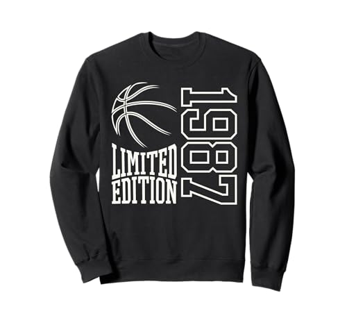 Geboren 1987 Herren Geburtstag Jahrgang 1987 Basketball Sweatshirt Geboren 1987 Herren Geburtstag Jahrgang 1987 Basketball Sweatshirt von Geburtstagsgeschenk Mann Frau geboren in 1987