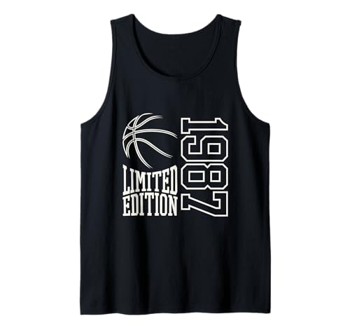 Geboren 1987 Herren Geburtstag Jahrgang 1987 Basketball Tank Top Geboren 1987 Herren Geburtstag Jahrgang 1987 Basketball Tank Top von Geburtstagsgeschenk Mann Frau geboren in 1987