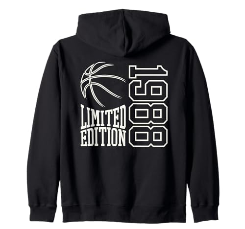 Geboren 1988 Herren Geburtstag Jahrgang 1988 Basketball Kapuzenjacke von Geburtstagsgeschenk Mann Frau geboren in 1988