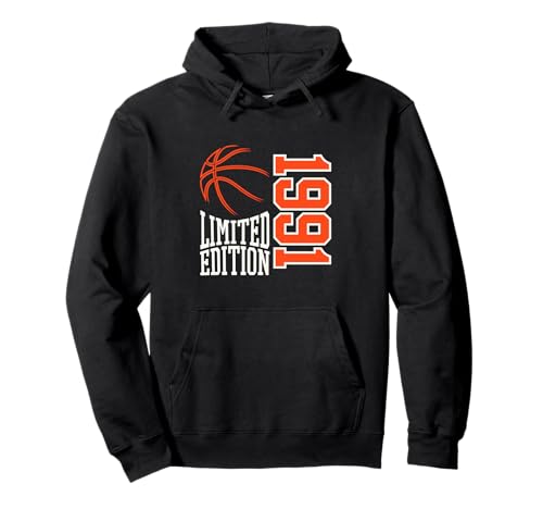Geboren 1991 Herren Geburtstag Jahrgang 1991 Basketball Pullover Hoodie von Geburtstagsgeschenk Mann Frau geboren in 1991
