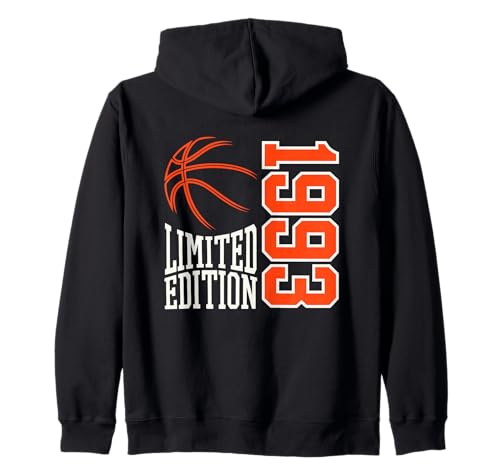Geboren 1993 Herren Geburtstag Jahrgang 1993 Basketball Kapuzenjacke von Geburtstagsgeschenk Mann Frau geboren in 1993