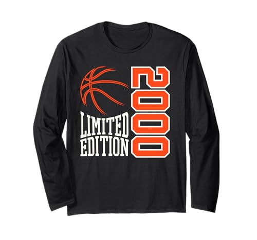 Geboren 2000 Herren Geburtstag Jahrgang 2000 Basketball Langarmshirt Geboren 2000 Herren Geburtstag Jahrgang 2000 Basketball Langarmshirt von Geburtstagsgeschenk Mann Frau geboren in 2000