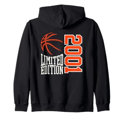 Geboren 2001 Herren Geburtstag Jahrgang 2001 Basketball Kapuzenjacke von Geburtstagsgeschenk Mann Frau geboren in 2001