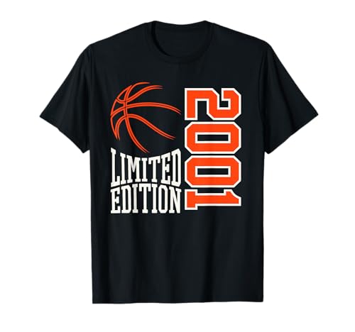 Geboren 2001 Herren Geburtstag Jahrgang 2001 Basketball T-Shirt von Geburtstagsgeschenk Mann Frau geboren in 2001