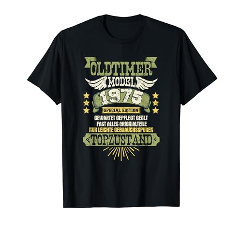 Oldtimer Model Jahrgang 1975 Männer Frauen Geburtstag T-Shirt von Geburtstagsgeschenk Oldtimer Model Special edition