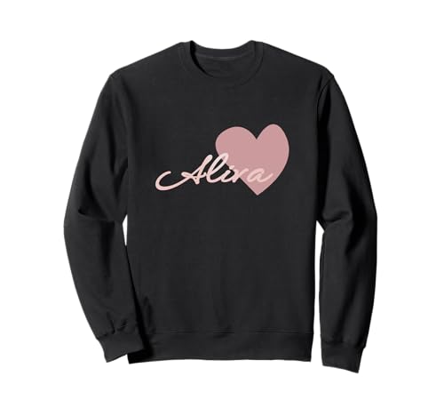 Aliva Mädchen Name Vorname Frau Pink Geschenk Mode Outfits Sweatshirt von Geburtstagsgeschenk Partner Liebe Bruder Schwester