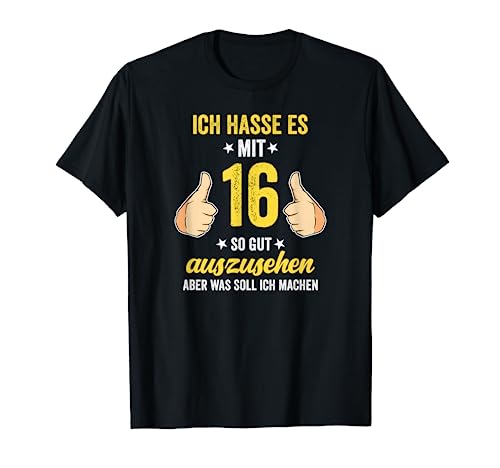 16 Geburtstag Geschenke Für Jungen Mädchen Geburtstagsdeko T-Shirt von Geburtstagsgeschenk Und Geschenkideen Deko Shop