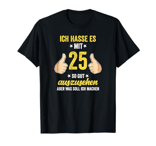 25 Geburtstag Geschenke Für Männer Frauen Geburtstagsdeko T-Shirt von Geburtstagsgeschenk Und Geschenkideen Deko Shop