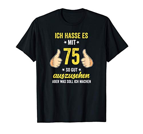 75 Geburtstag Geschenke Für Männer Frauen Geburtstagsdeko T-Shirt von Geburtstagsgeschenk Und Geschenkideen Deko Shop