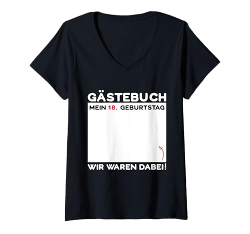 Damen Geschenk für 18. Geburtstag Mann/Frau Geburtstag 2007 T-Shirt mit V-Ausschnitt Damen Geschenk für 18. Geburtstag Mann/Frau Geburtstag 2007 T-Shirt mit V-Ausschnitt von Geburtstagsgeschenk für 18. Geburtstag Mann / Frau