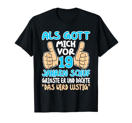 19. Geburtstag Mann Frau Für 19 jährige Jungs 19 Jahre T-Shirt 19. Geburtstag Mann Frau Für 19 jährige Jungs 19 Jahre T-Shirt von Geburtstagsgeschenk für 19 jährige Jungs