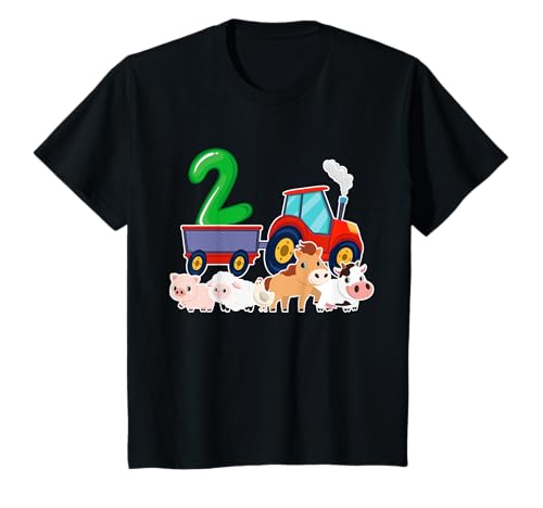 2. Geburtstag Geschenk Traktor 2 Jahre Bauernhoftiere Jungen T-Shirt 2. Geburtstag Geschenk Traktor 2 Jahre Bauernhoftiere Jungen T-Shirt von Geburtstagsgeschenk für 2 Jährige Jungen & Mädchen