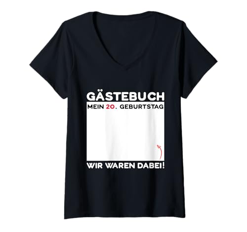 Damen Geschenk für 20. Geburtstag - Gästebuch für Mann Frau 2005 T-Shirt mit V-Ausschnitt von T-Shirt 20. Geburtstag Mann / Frau Geschenkidee