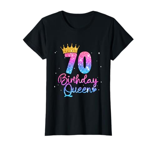 70 Geburtstag Frauen - Birthday Queen 70 T-Shirt 70 Geburtstag Frauen - Birthday Queen 70 T-Shirt von Geburtstagsgeschenk für Frauen