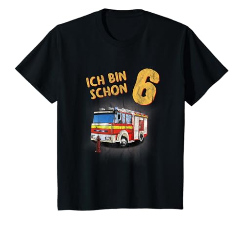Kinder Ich bin 6 Jahre alt Geburtstag 6 Jahre Junge Feuerwehr T-Shirt Kinder Ich bin 6 Jahre alt Geburtstag 6 Jahre Junge Feuerwehr T-Shirt von Geburtstagsgeschenk für Kinder Geburtstag Outfit