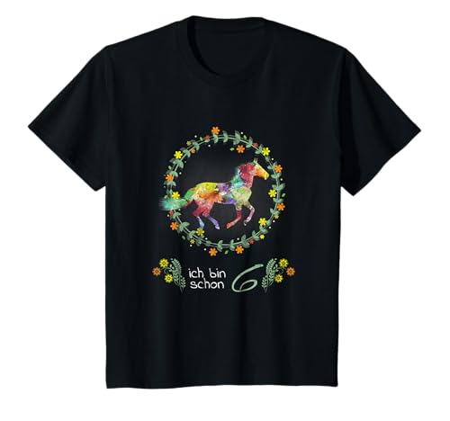 Kinder Ich bin schon 6 Geburtstag Geschenk 6 Jahre Mädchen Pferde T-Shirt Kinder Ich bin schon 6 Geburtstag Geschenk 6 Jahre Mädchen Pferde T-Shirt von Geburtstagsgeschenk für Kinder Geburtstag Outfit